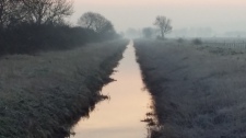 Sleepy River Hertford on a winter's dawn
